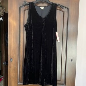 Black velvet mini  dress